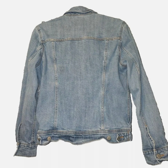 Old Navy Jean Jacket with skull patch and misfit pin size M - Picture 5 of 5